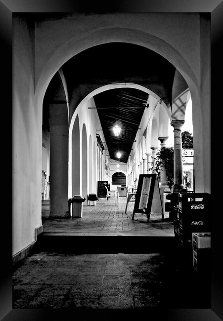 Streets of Carmona in the town center Framed Print by Jose Manuel Espigares Garc