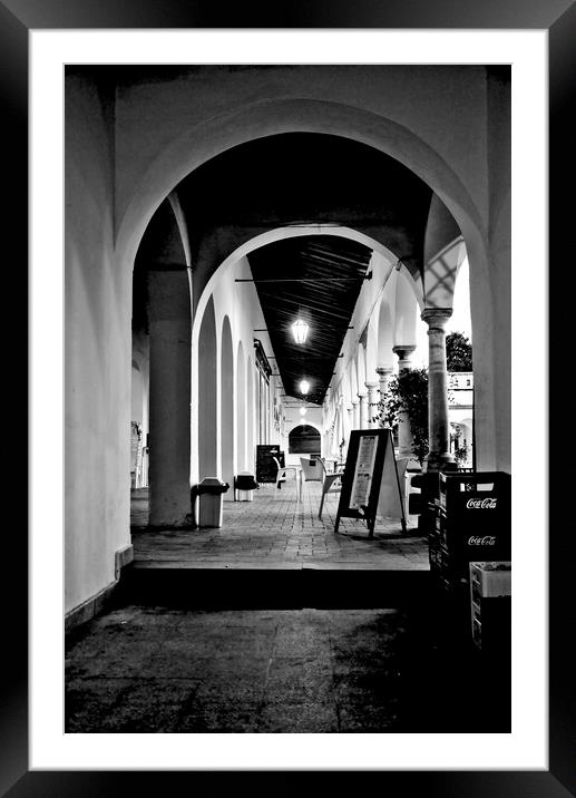 Streets of Carmona in the town center Framed Mounted Print by Jose Manuel Espigares Garc