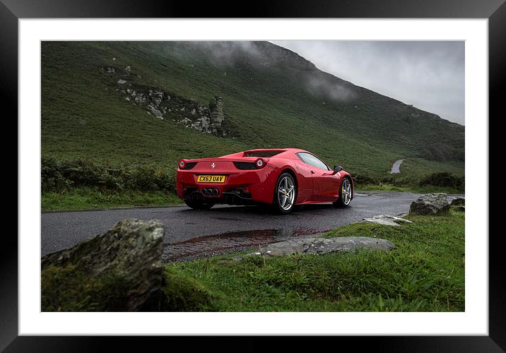  Ferrari 458 Spider Framed Mounted Print by Mike Sannwald