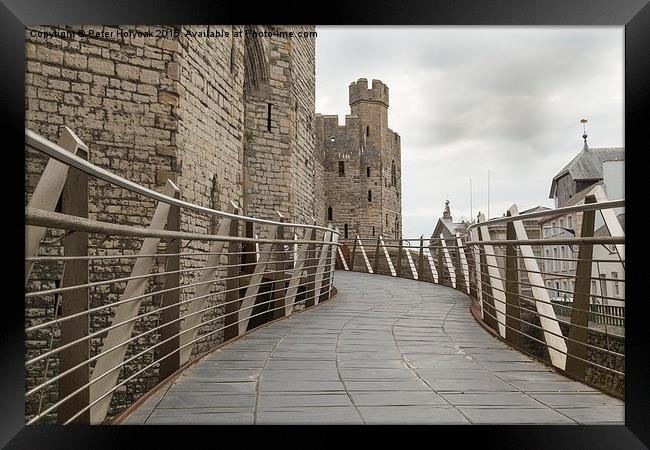 Walkway To The Castle Framed Print by Pete Holyoak