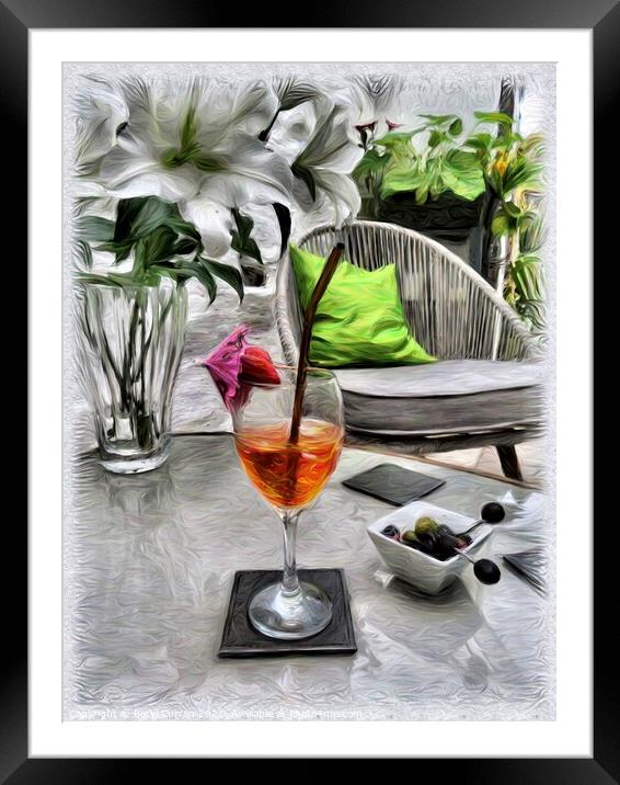 Garden Cocktails The Perfect Summer Escape Framed Mounted Print by Beryl Curran