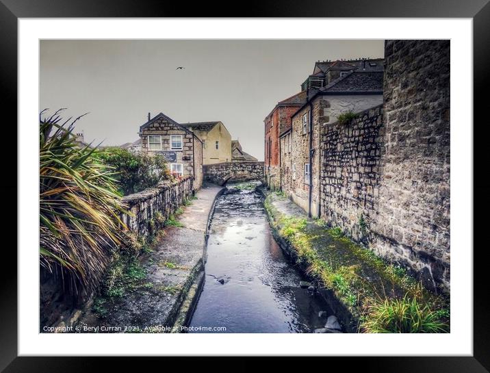 Serene Newlyn Coombe River Framed Mounted Print by Beryl Curran