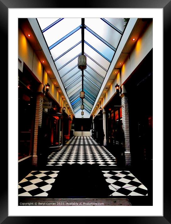 Shopping Arcade The Lanes Brighton Framed Mounted Print by Beryl Curran