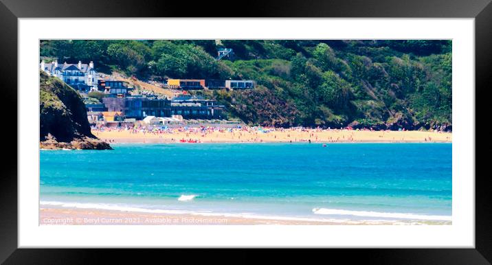 Serene Beauty of Carbis Bay Framed Mounted Print by Beryl Curran