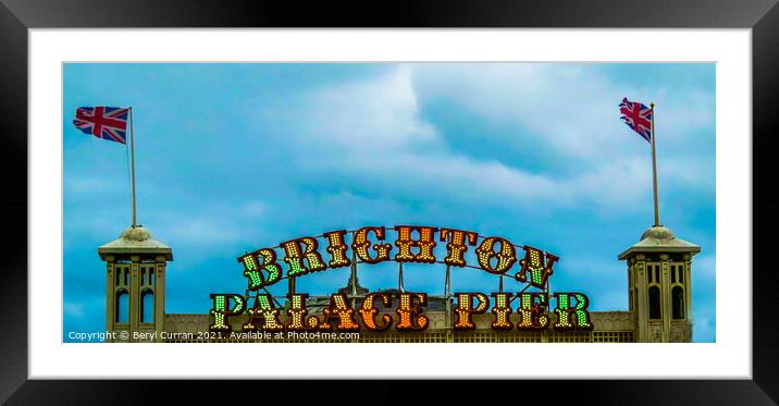 Majestic Palace Pier Brighton  Framed Mounted Print by Beryl Curran