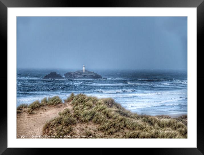 Majestic Godrevy Lighthouse Framed Mounted Print by Beryl Curran