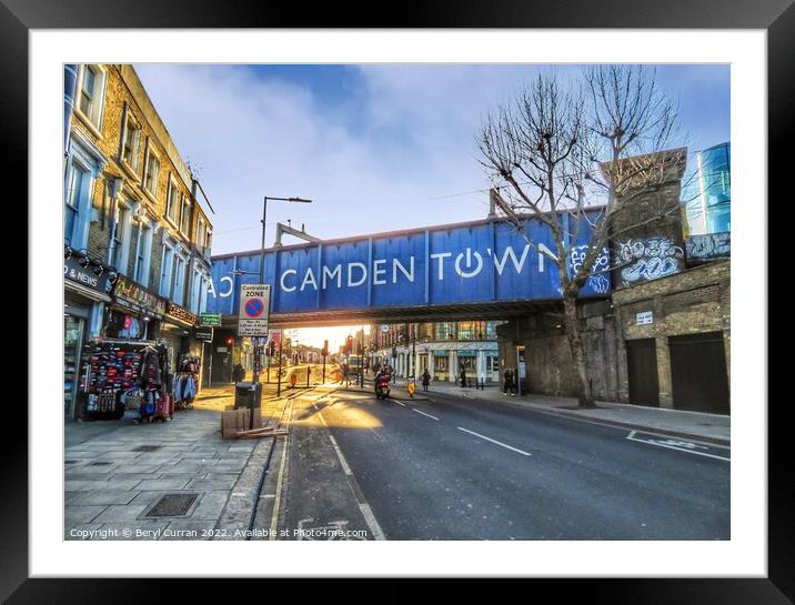 A Nostalgic Morning on Camden High Street Framed Mounted Print by Beryl Curran