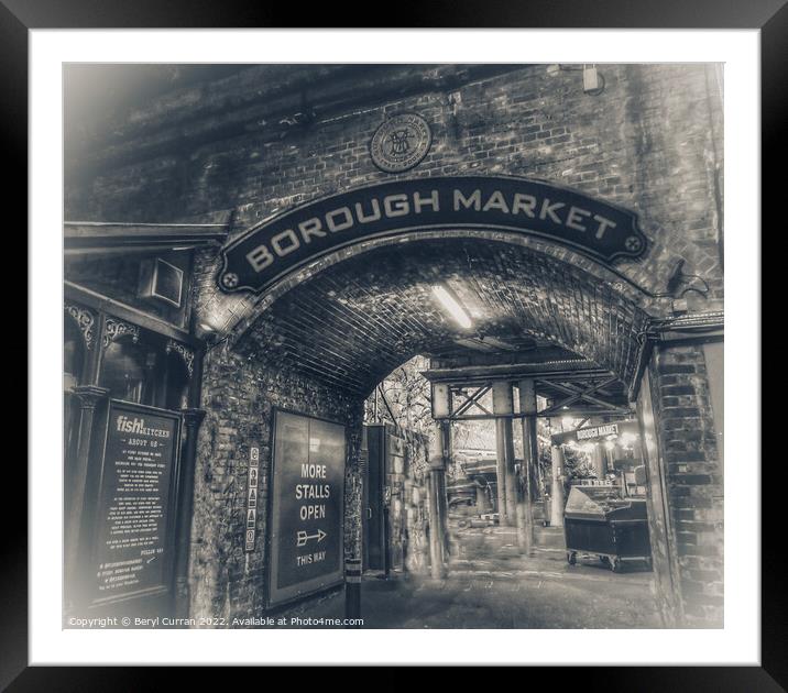 A Foodies Paradise at Borough Market Framed Mounted Print by Beryl Curran