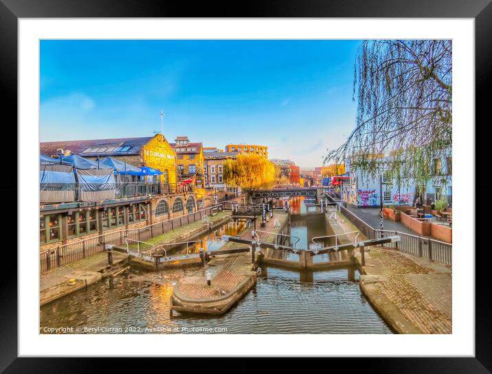 Vibrant Atmosphere at Camden Lock Framed Mounted Print by Beryl Curran