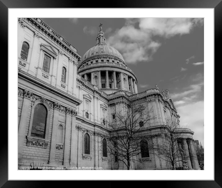 Majestic St Pauls Cathedral Framed Mounted Print by Beryl Curran