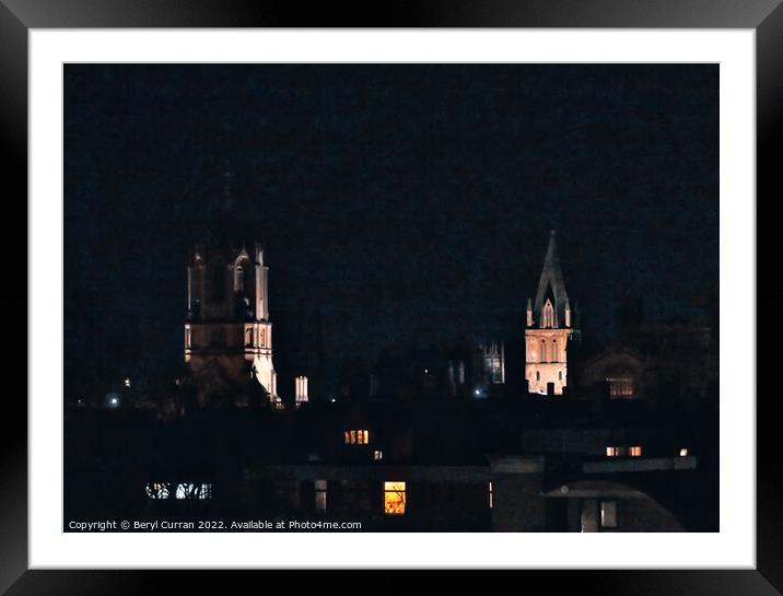 Majestic Oxford Night Sky Framed Mounted Print by Beryl Curran