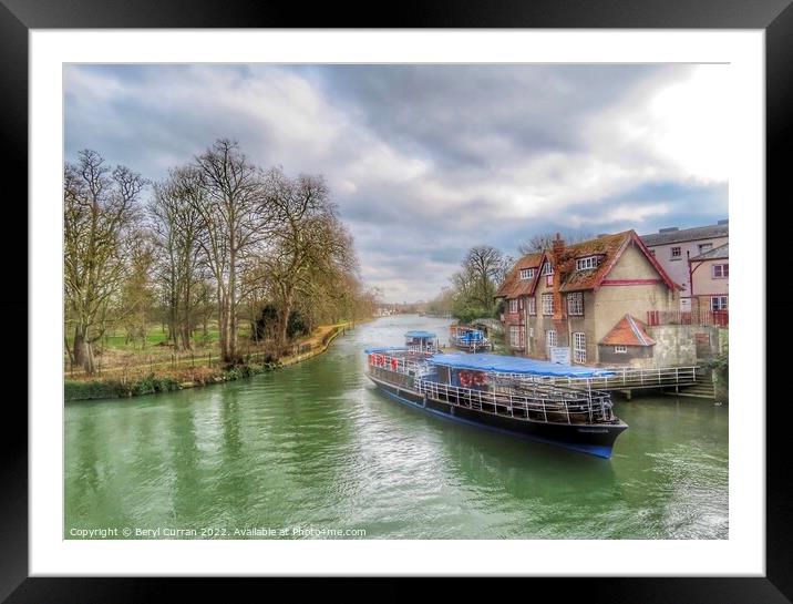 Serenity on the River Thames Oxford  Framed Mounted Print by Beryl Curran