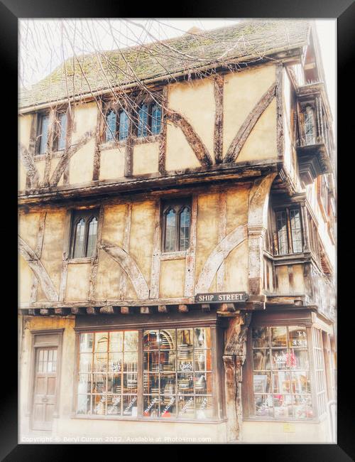 Ancient Charm in Oxford Framed Print by Beryl Curran