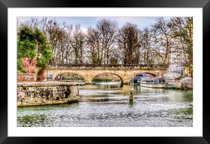 A Picturesque Oxford River Cruise Framed Mounted Print by Beryl Curran