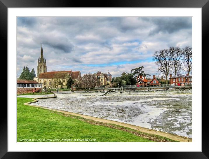 Marlow Weir Framed Mounted Print by Beryl Curran