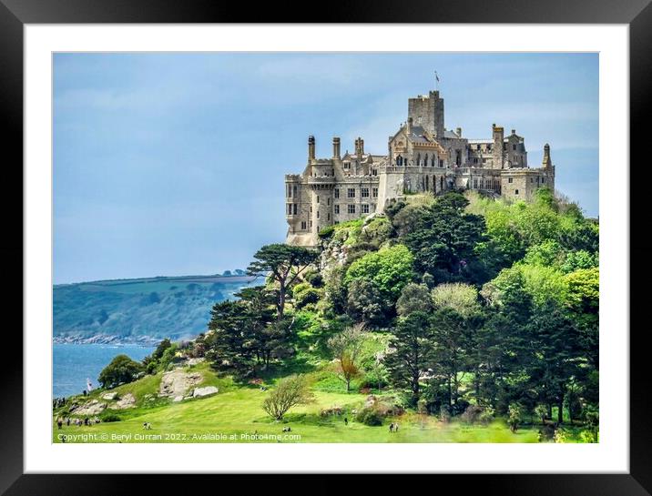 St Michael’s Mount Cornwall  Framed Mounted Print by Beryl Curran