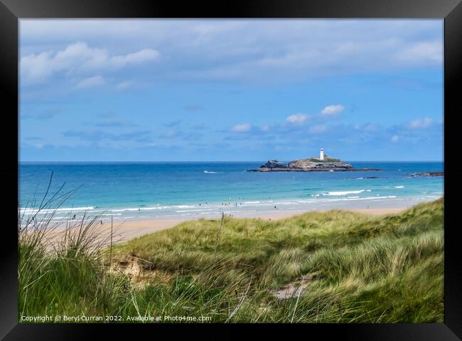 Majestic Godrevy Lighthouse Framed Print by Beryl Curran