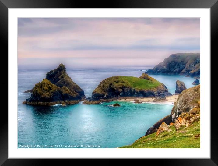 Majestic Kynance Cove Framed Mounted Print by Beryl Curran