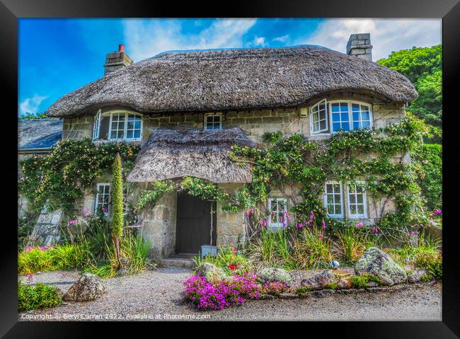 Enchanting Thatched Cottage in Cornwall Framed Print by Beryl Curran