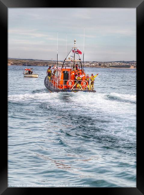 Heroic Rescue at Sea Framed Print by Beryl Curran