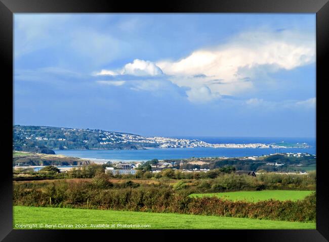 Majestic St Ives Bay Framed Print by Beryl Curran