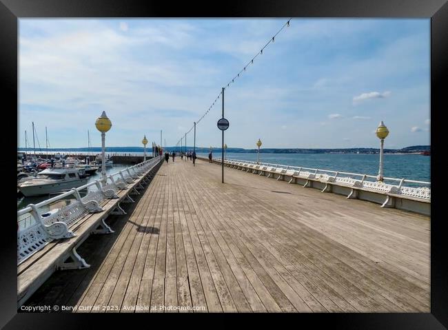 Torquay Pier  Framed Print by Beryl Curran