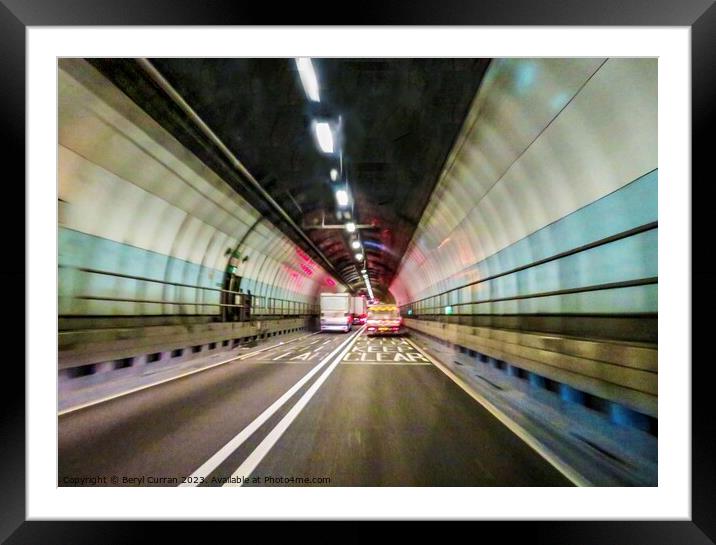 Dartford Tunnel Framed Mounted Print by Beryl Curran