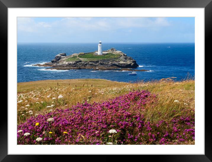 Godrevy Lighthouse  Framed Mounted Print by Beryl Curran