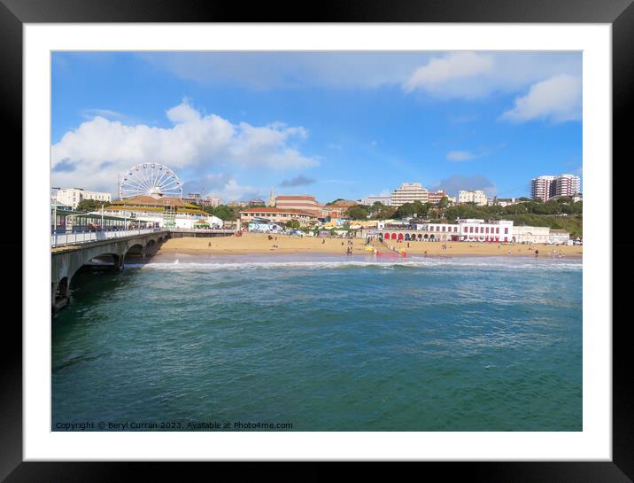 Bournemouth seafront  Framed Mounted Print by Beryl Curran