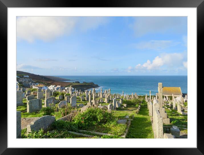 Barnoon Cemetery St Ives Cornwall  Framed Mounted Print by Beryl Curran