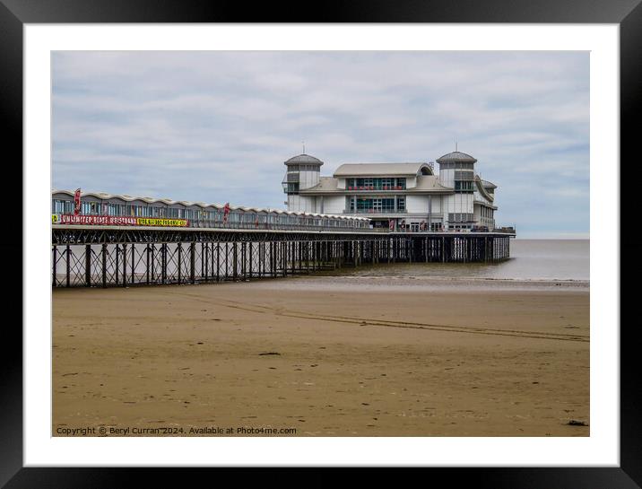 Weston-Super-Mare Grand Pier Framed Mounted Print by Beryl Curran