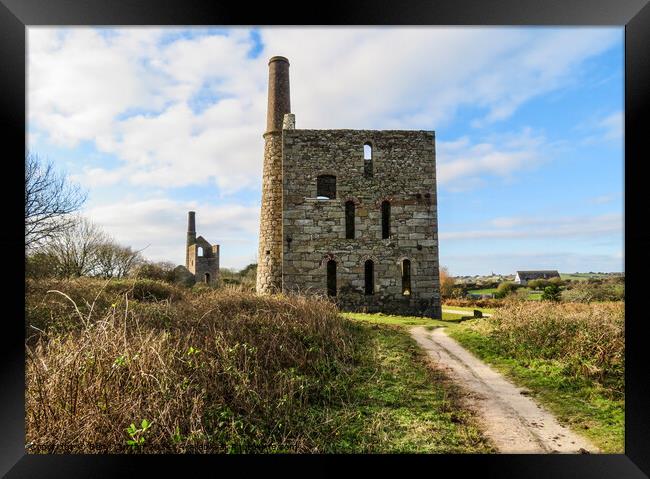 Engine House Cornwall Framed Print by Beryl Curran