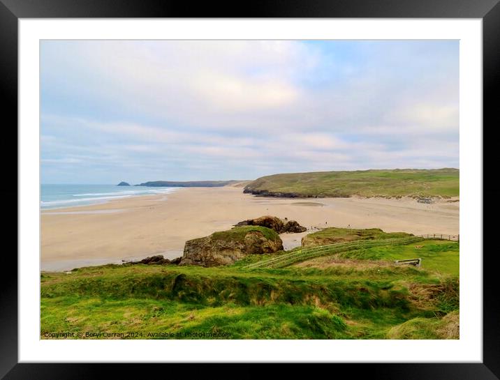 Chapel rock Perranporth  Framed Mounted Print by Beryl Curran