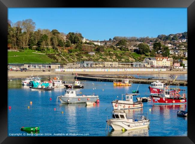 Lyme Regis harbour Framed Print by Beryl Curran