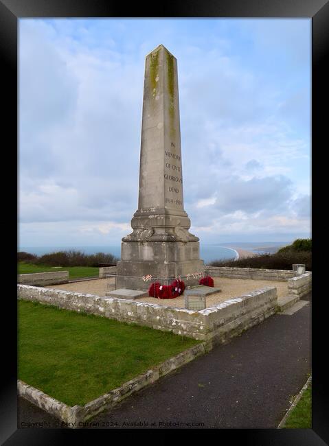 Portland Cenotaph  Framed Print by Beryl Curran