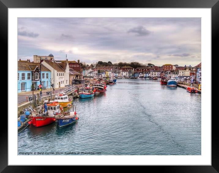 Weymouth Harbour Framed Mounted Print by Beryl Curran