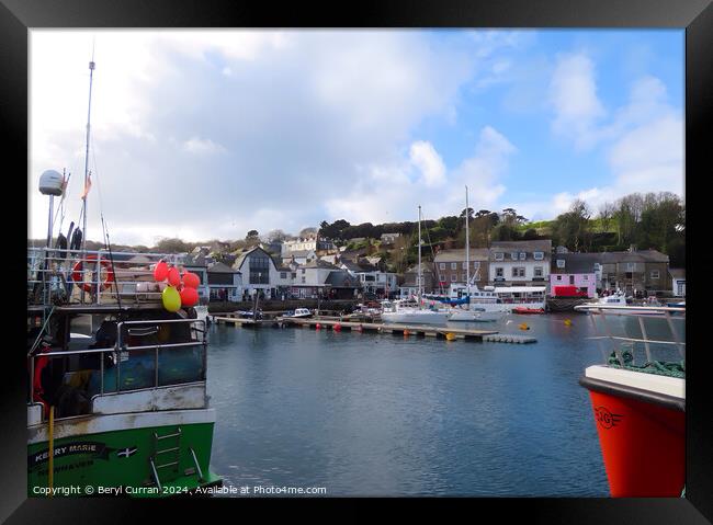 Padstow Harbour Framed Print by Beryl Curran