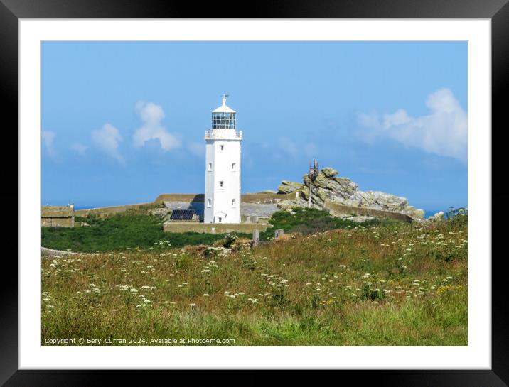 Godrevy Lighthouse Framed Mounted Print by Beryl Curran