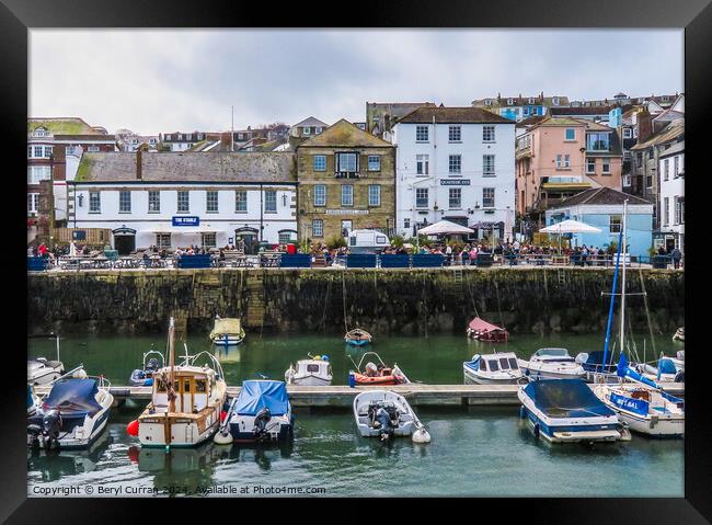 Custom House Quay Falmouth Framed Print by Beryl Curran