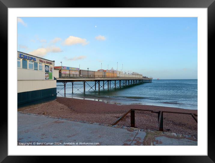 Paignton Pier Framed Mounted Print by Beryl Curran