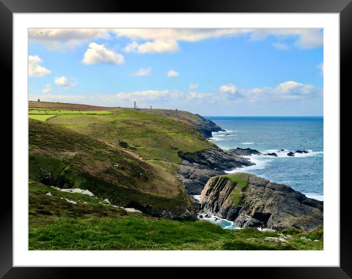 Levant mine Pendeen  Framed Mounted Print by Beryl Curran