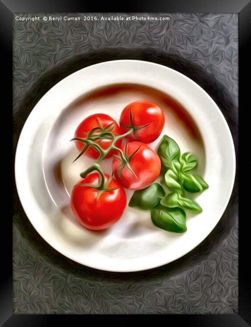 Mediterranean Delight Framed Print by Beryl Curran