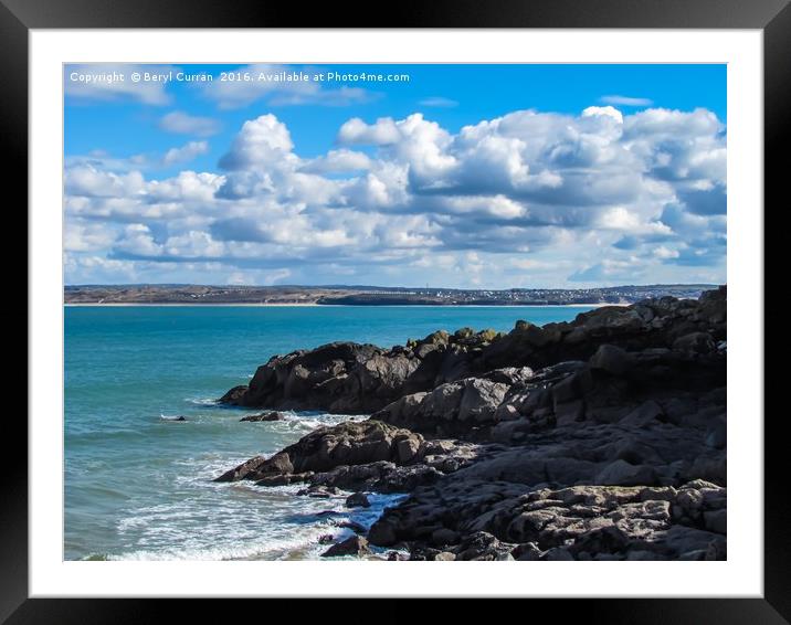 Serene St Ives Bay Framed Mounted Print by Beryl Curran