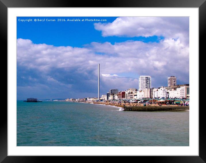 Towering Views of Brighton Framed Mounted Print by Beryl Curran