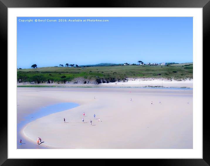 Serenity on Hayle Beach Framed Mounted Print by Beryl Curran