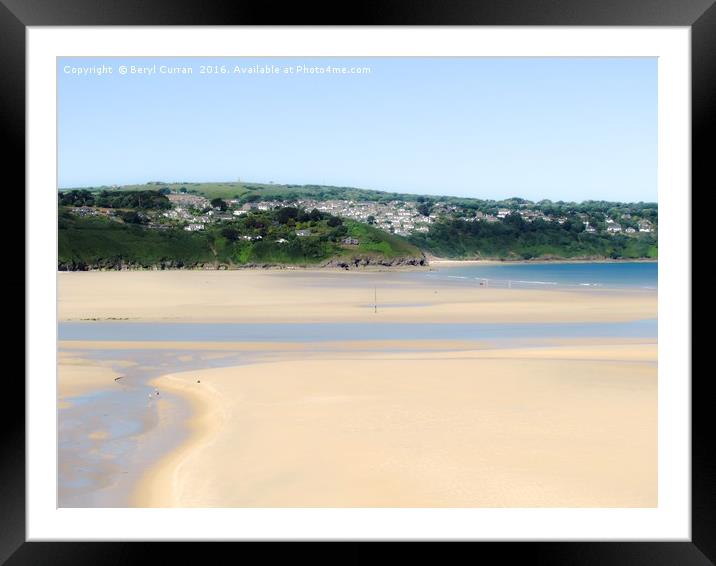 Serenity by the Cornish Coast Framed Mounted Print by Beryl Curran