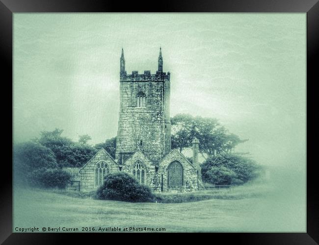 Serene Beauty of St Uny Church Framed Print by Beryl Curran