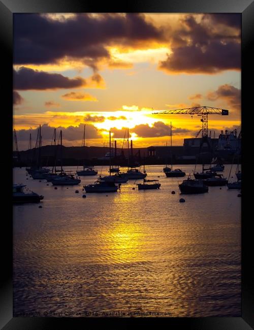 Majestic Sunrise over Falmouth Framed Print by Beryl Curran