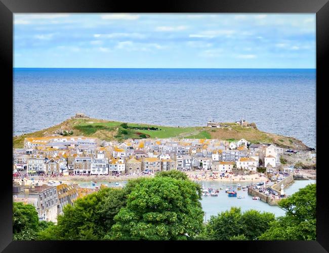 Cornwalls Coastal Charm Framed Print by Beryl Curran