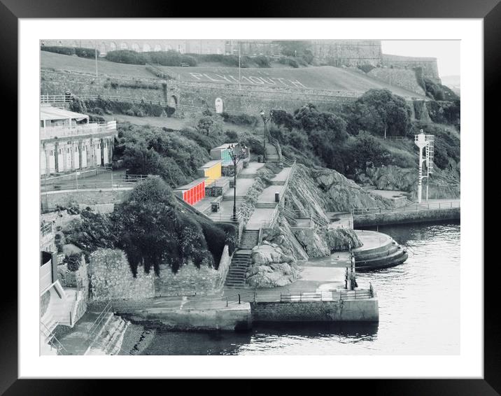 Rainbow Haven on Plymouth Hoe Framed Mounted Print by Beryl Curran